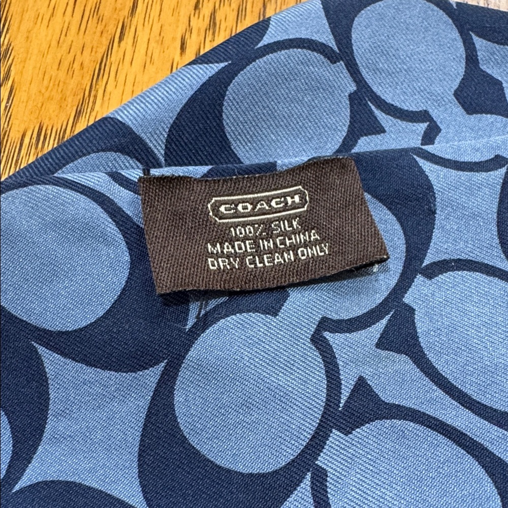 COACH SIGNATURE SILK SCARF - Picture 7 of 9